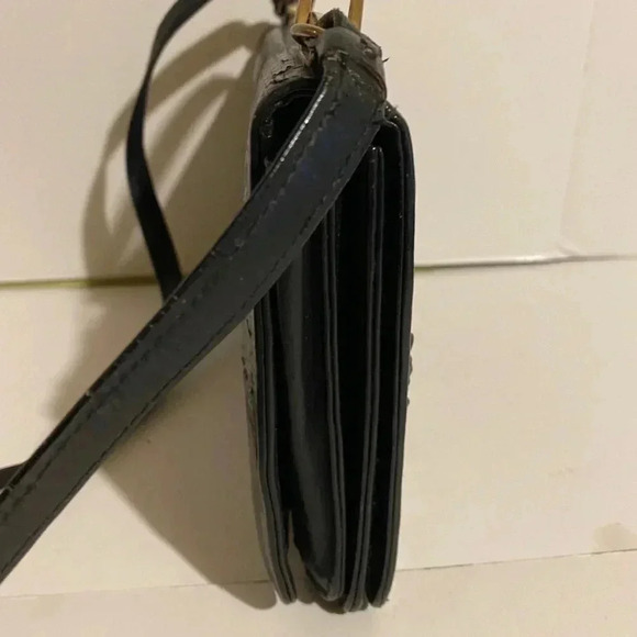 Handmade vintage crocodile black shoulder bag - Picture 9 of 12